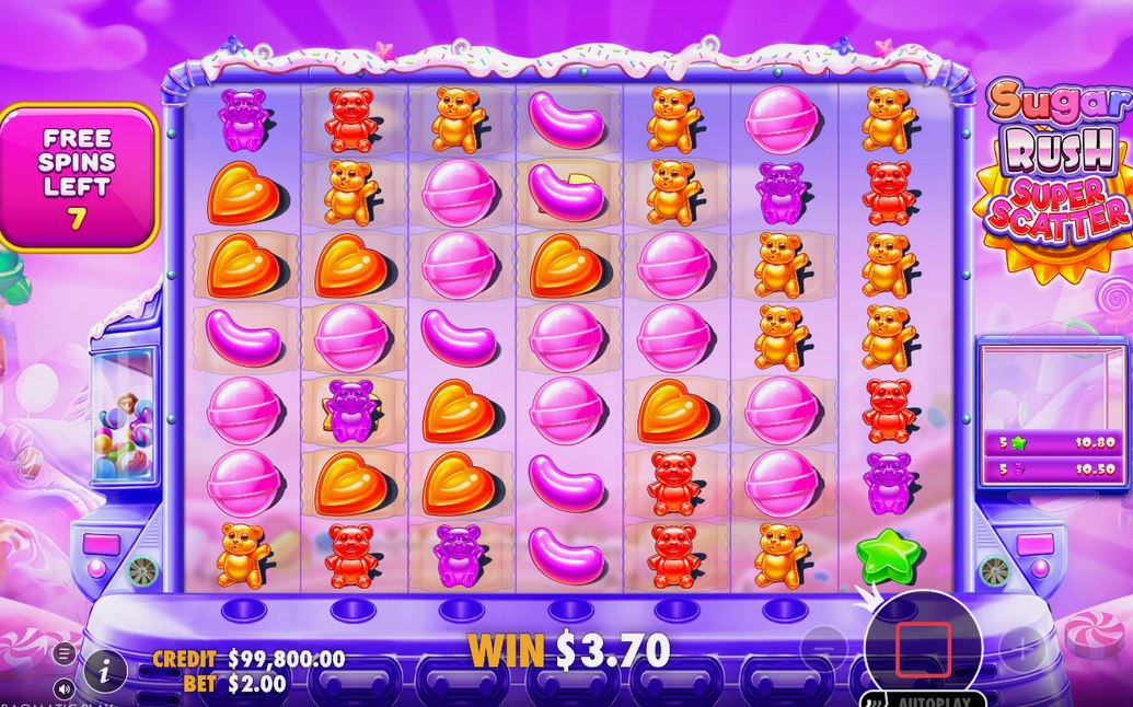 Free Spins round in play on the 7x7 grid
